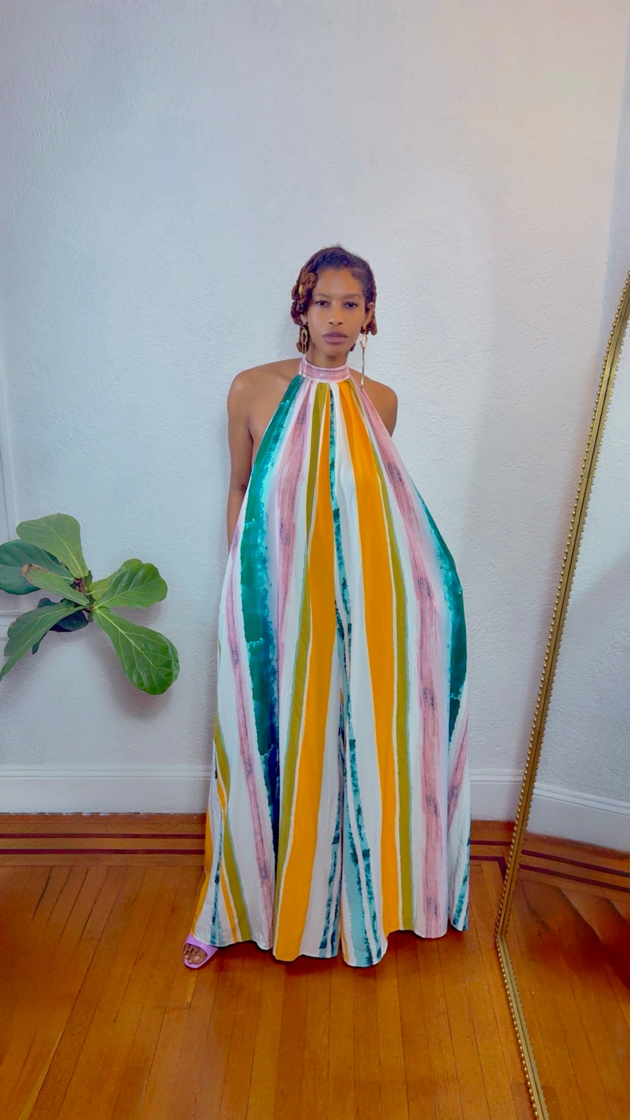 Sunset Drip” Halter Jumpsuit
