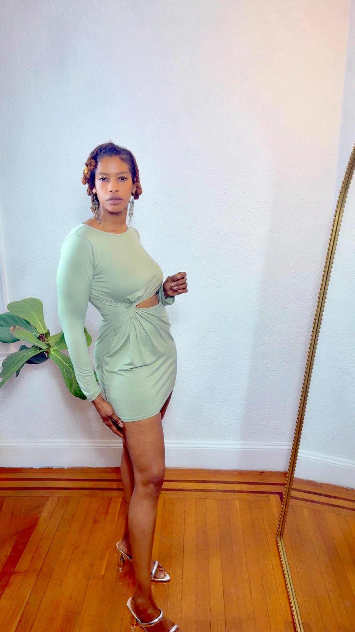 Sage Seduction Mini Dress