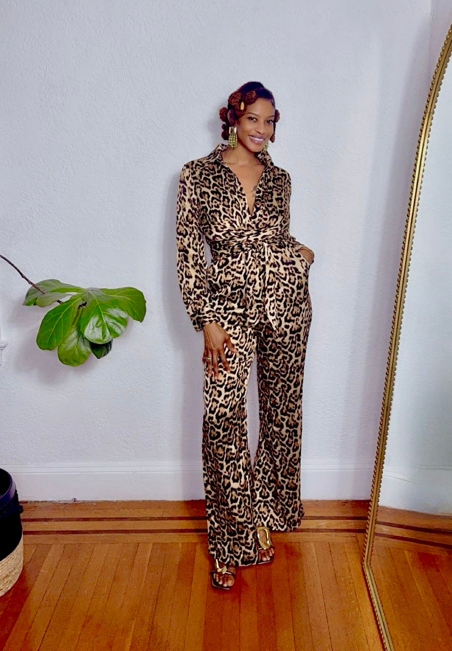 Wild Whispers Wrap Jumpsuit
