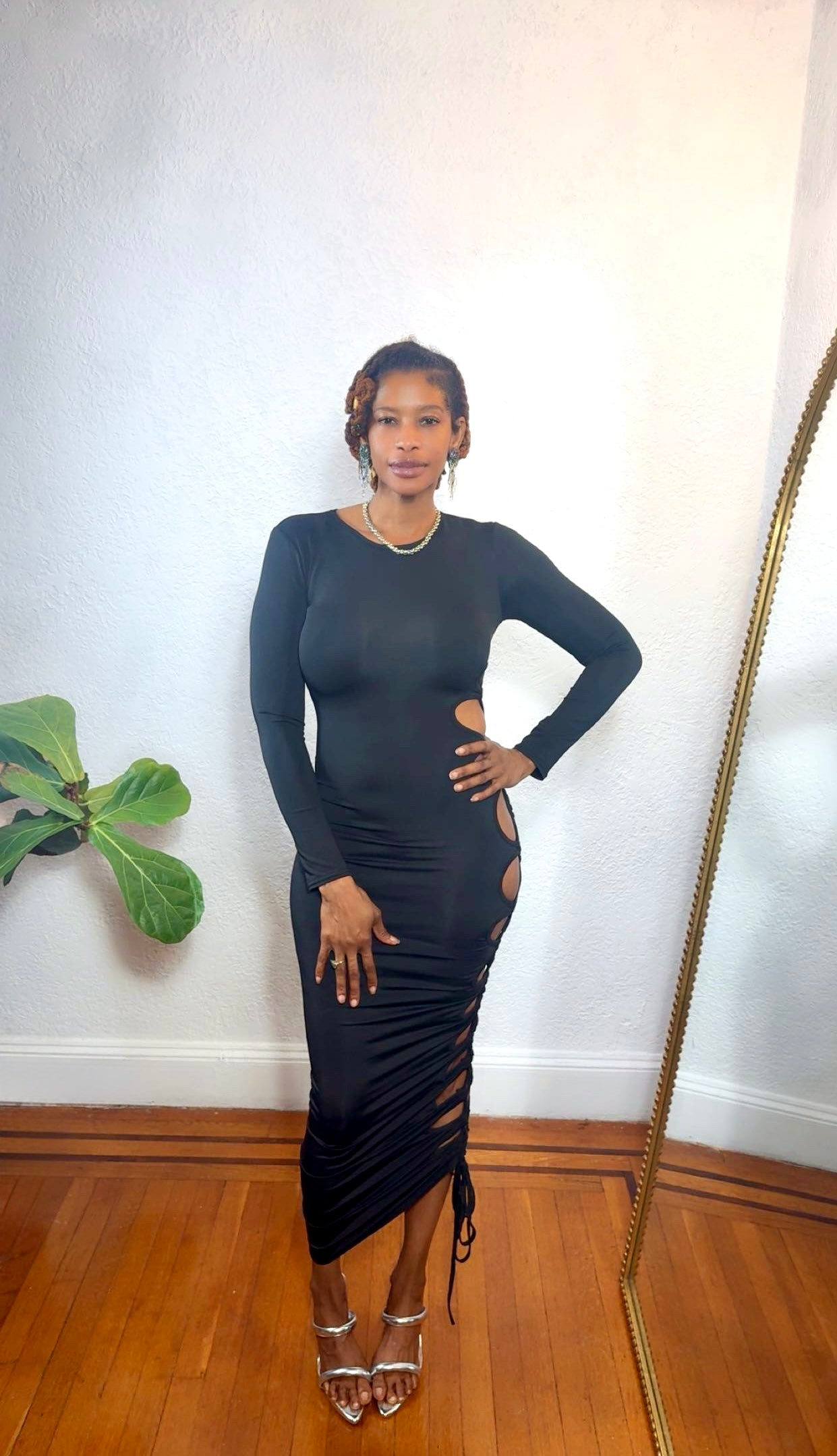 Danger Curve Cutout Maxi Dress