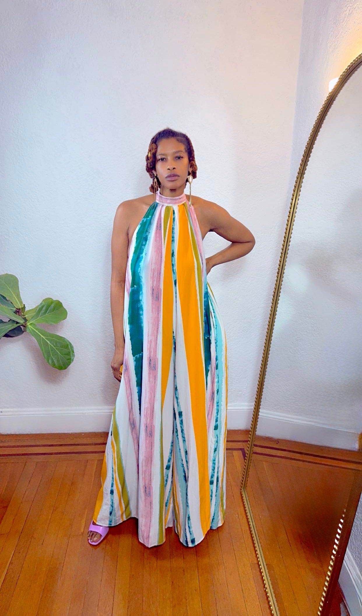Sunset Drip” Halter Jumpsuit