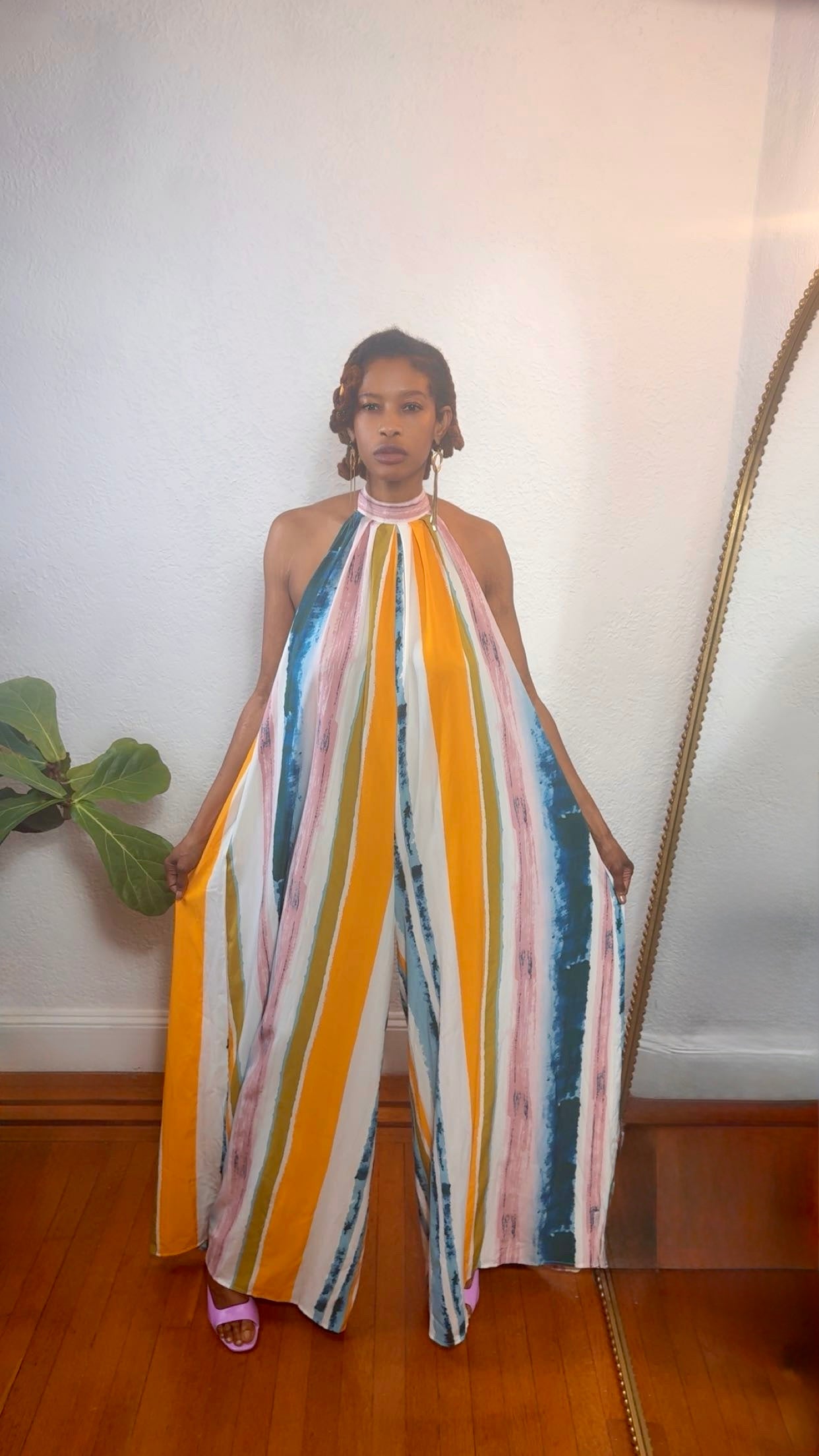 Sunset Drip” Halter Jumpsuit