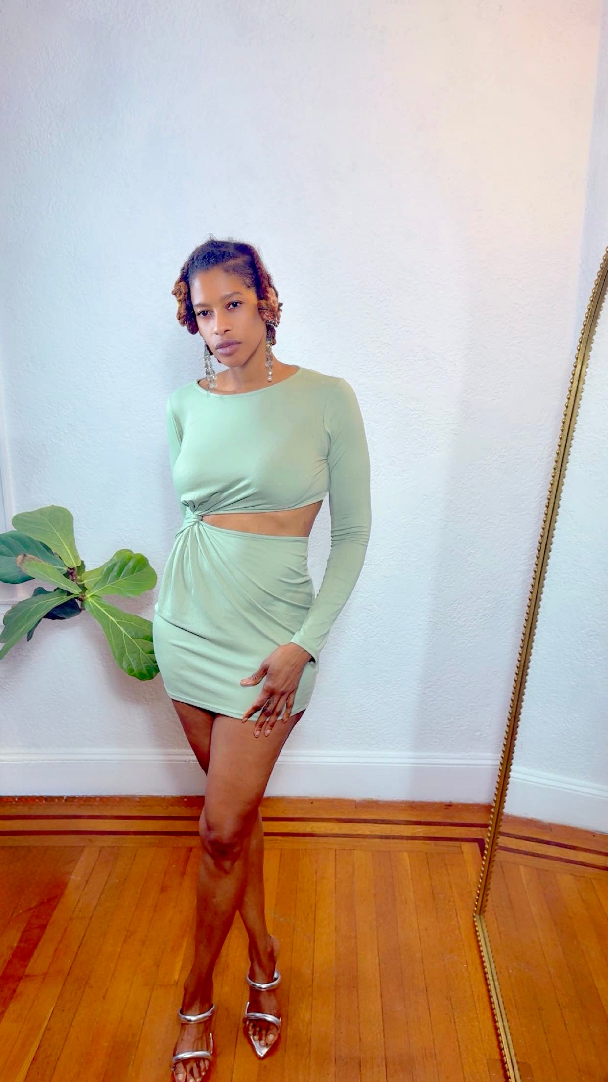 Sage Seduction Mini Dress
