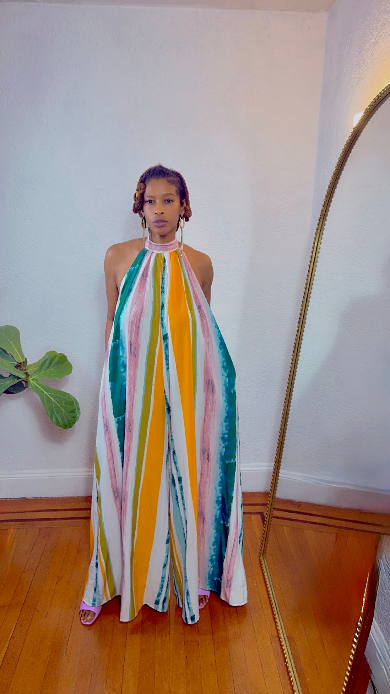 Sunset Drip” Halter Jumpsuit