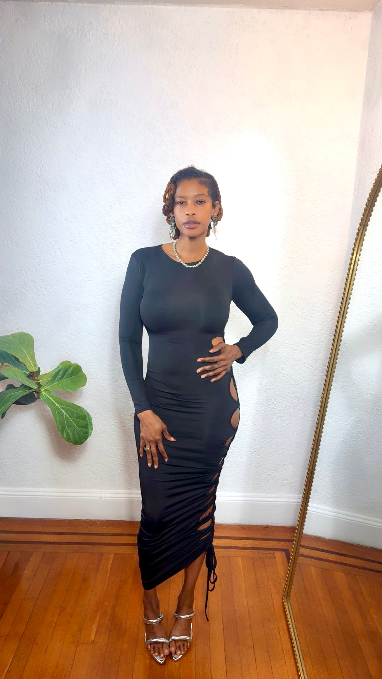 Danger Curve Cutout Maxi Dress