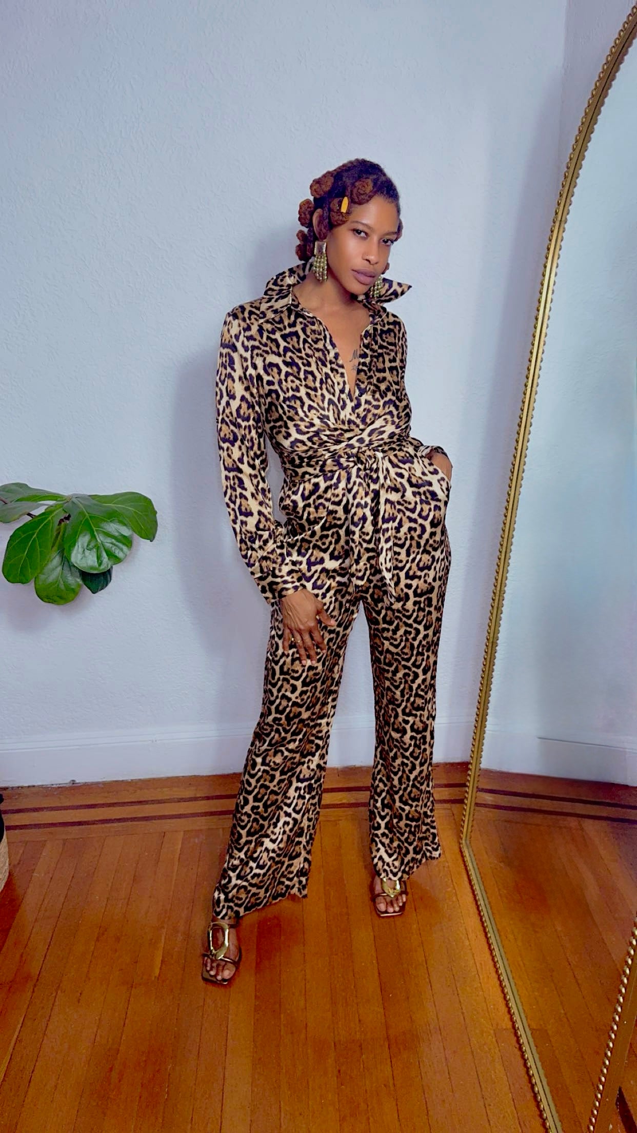 Wild Whispers Wrap Jumpsuit