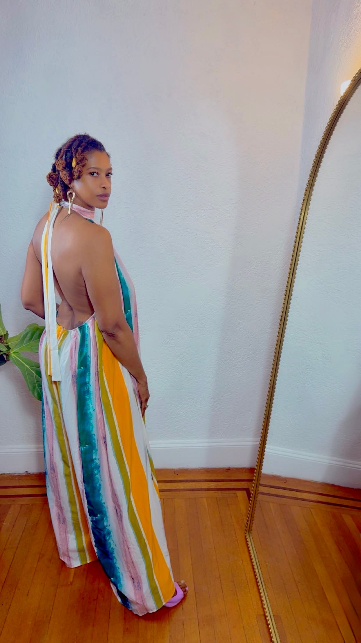 Sunset Drip” Halter Jumpsuit
