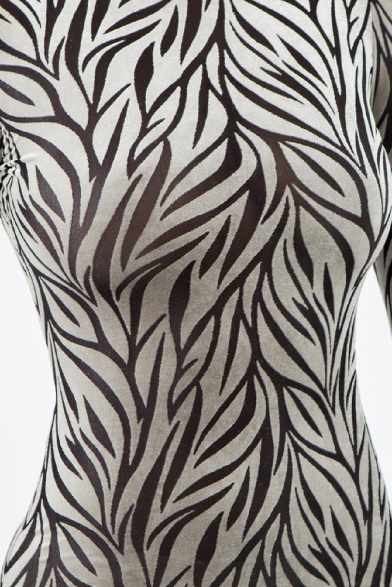 p close and personal. Zebra - print -Velvet.